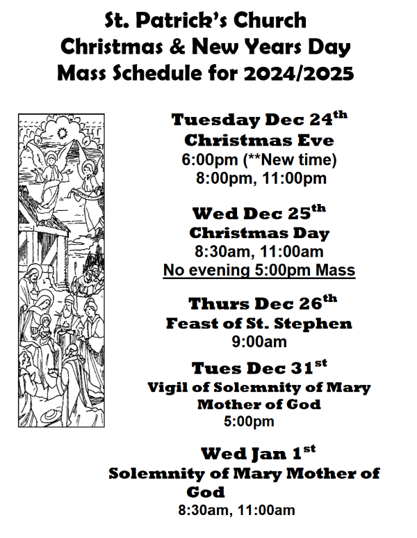 StPatricks_Christmas_Schedule